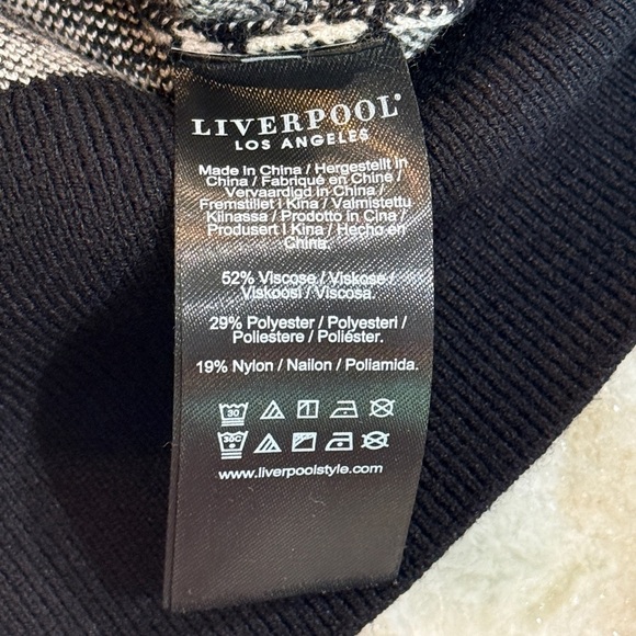 NWT Women’s LIVERPOOL Los Angeles Colorblock houndstooth sweater- Size XS - Picture 9 of 9